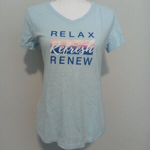 Tek Gear light blue graphic t-shirt - size small
